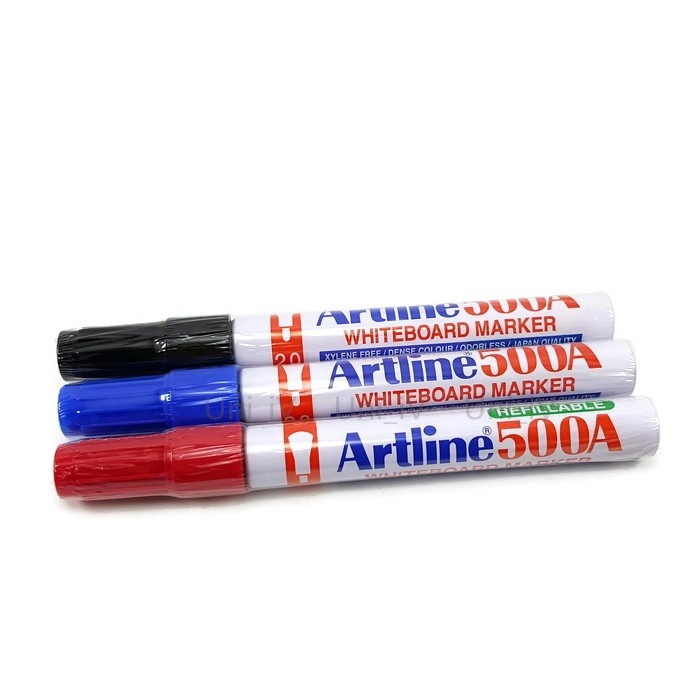 Artline 500A Whiteboard Marker Pen 2 0mm Black Blue Red Shopee Malaysia