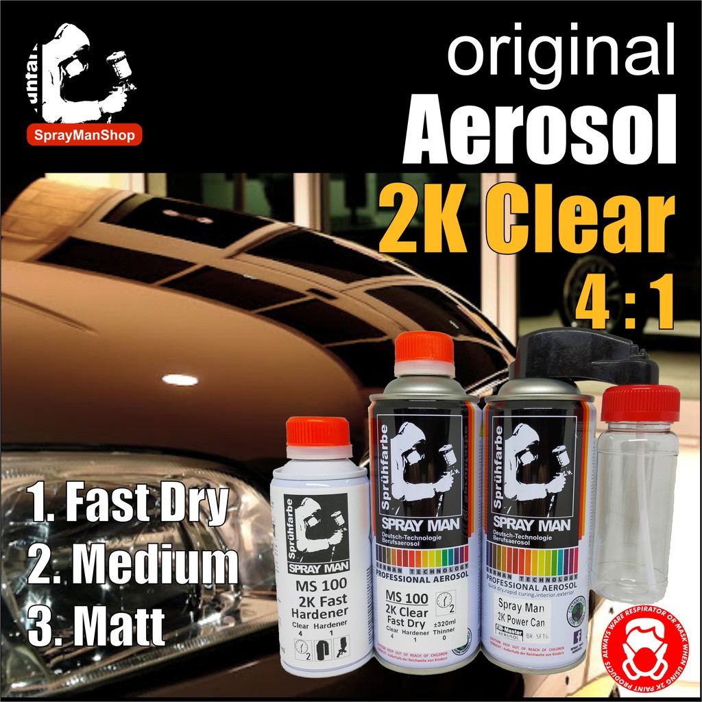 2K Clear Aerosol Spray Paint Original 2K Clear 41 System For