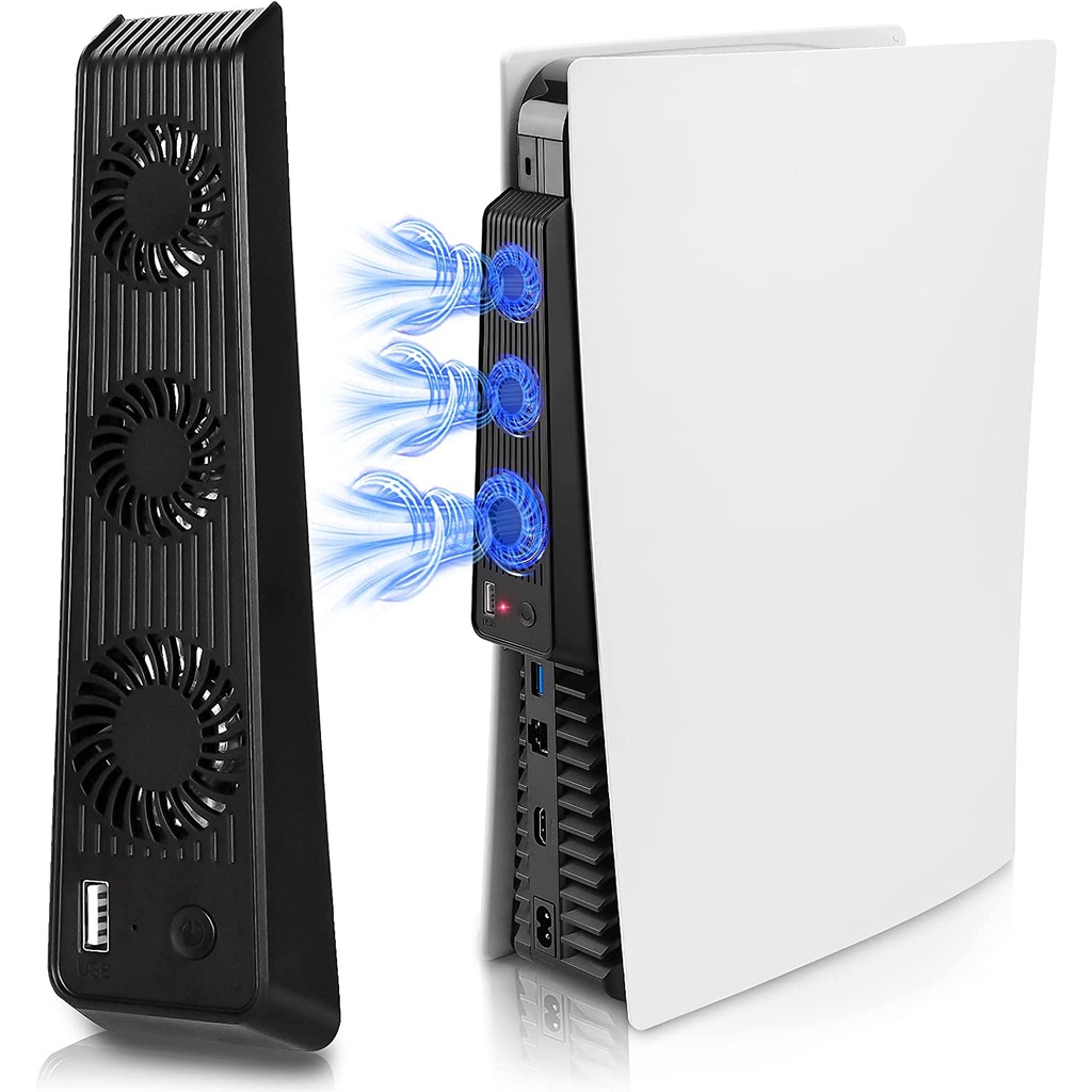 PS5 Cooling Fan, PS5 Console Cooling Fan with USB Port, PS5 Cooler with