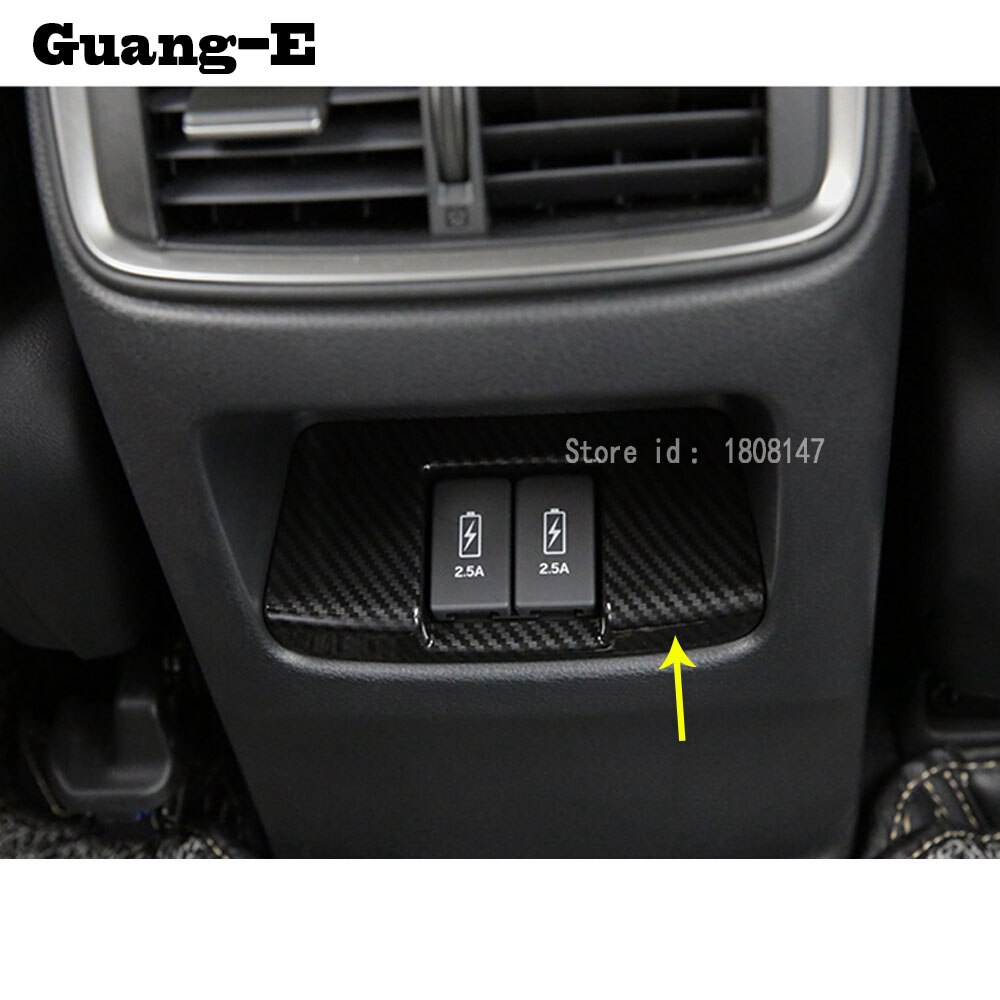 Carbon Fiber Inner Rear Air Vent Outlet Cover Trim For Porsche Macan 2014-2019