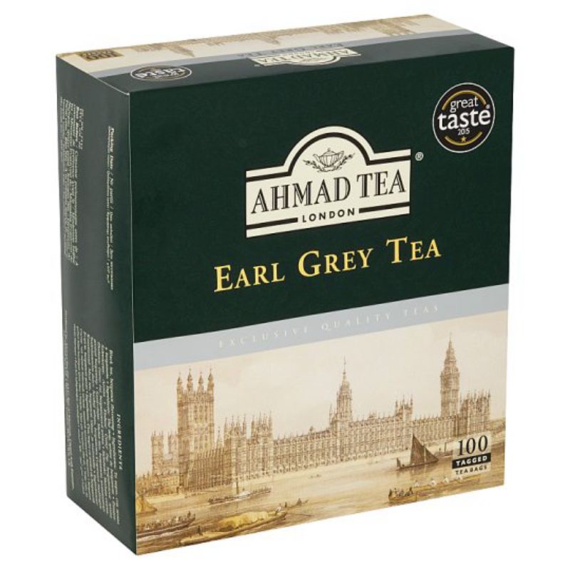 Ahmad Tea London Earl Grey Tea 100 Tagged Tea Bags x 2g (200g) | Shopee ...