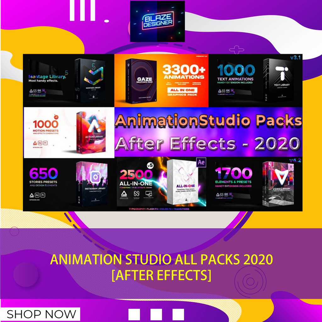 Animation Studio Graphic Packs Collection 2020 Shopee Malaysia