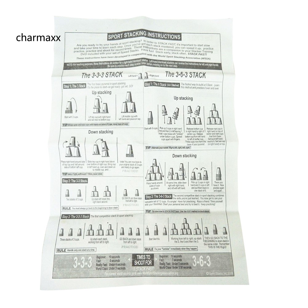 speed cup stacking instructions