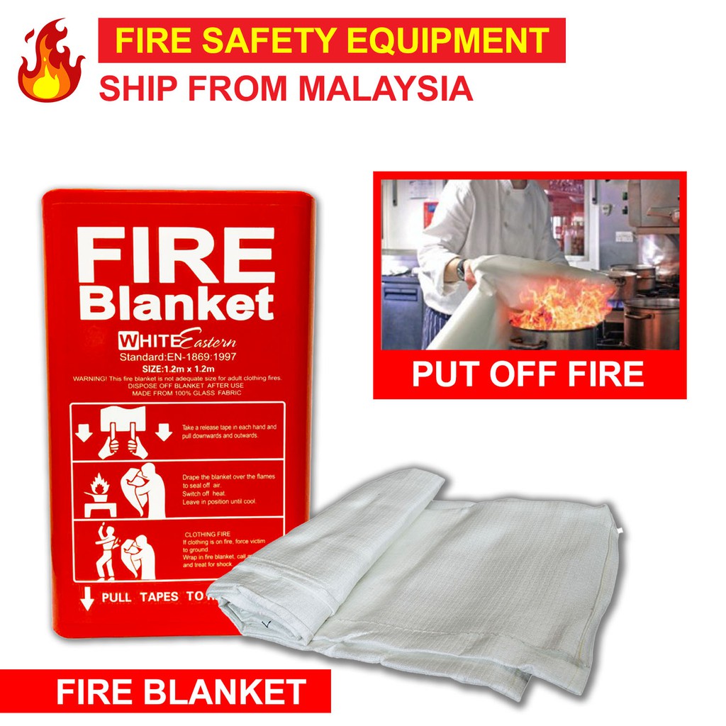Fire Fighthing Fibreglass Fire Blanket 1 2m X 1 2m With Abs Box For Fire Safety 防火灭火毯 Selimut Pemadam Api Shopee Malaysia