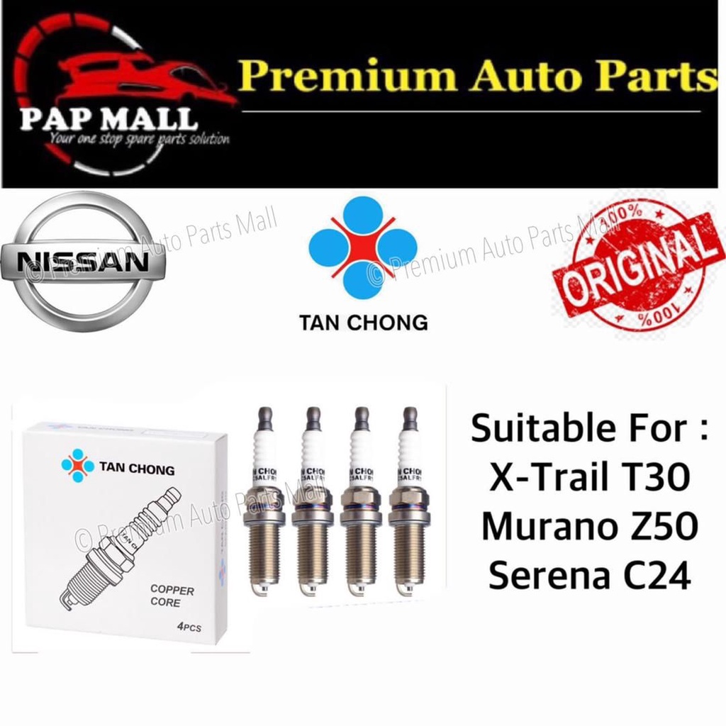 ORIGINAL TAN CHONG NISSAN PLUG 4pcs TC5ALFR11 ( Nissan XTRAIL T30