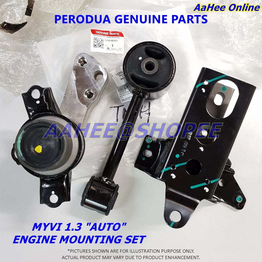 Original MYVI 1.3 *Auto/Manual Engine Mounting Set 3pc Perodua Genuine