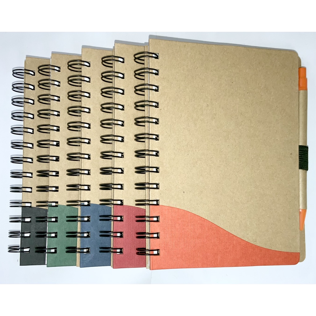 READY STOCKEco-friendly Notebook with Pen, Black Pen, Wooden Notebook, Corporate Pen, Gift Pen, School, Office Pen.