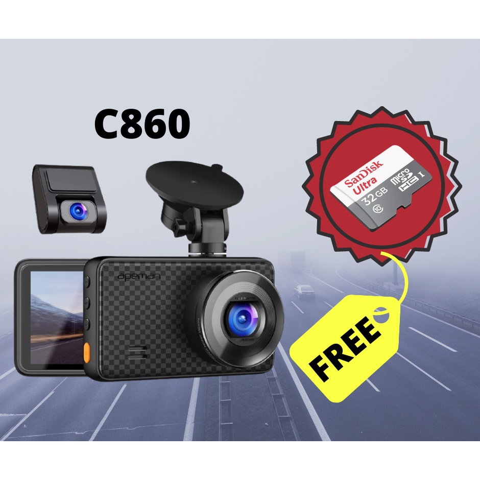 Apeman C860 Dash Cam WQHD 1520P at 30FPS (Malaysia warranty) Shopee