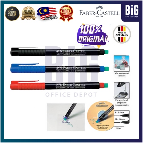 READY STOCK | 100% ORIGINAL】FABER CASTELL MULTIMARK PEN 1525 SMALL MEDIUM |  Shopee Malaysia