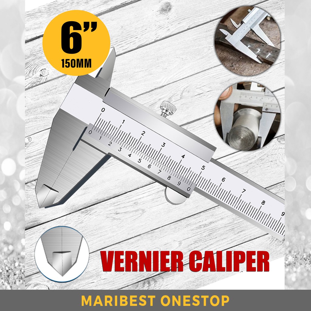 6" (150MM) DUAL SCALE VERNIER CALIPER (MM,INCHES)DEFECTIVE 0150mm