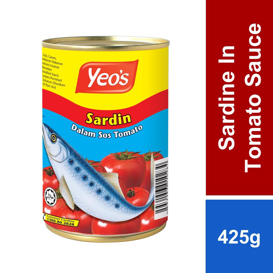 Yeos Sardine In Tomato Sauces 425g Shopee Malaysia