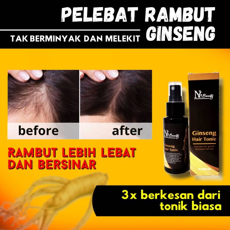 Pelebat Rambut Terbaik Ginseng Hair Tonik 50ml Wak Doyok Pelo Feryal Shopee Malaysia