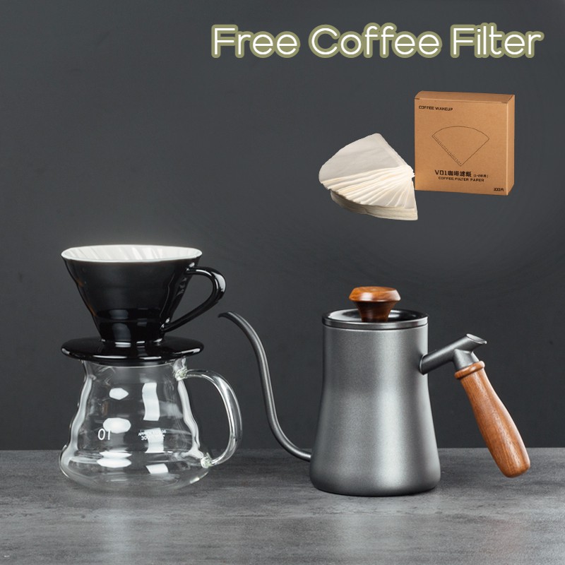 Hand Brew Barista Pour over Coffee Set With Free Coffee Filter 手冲咖啡 礼盒