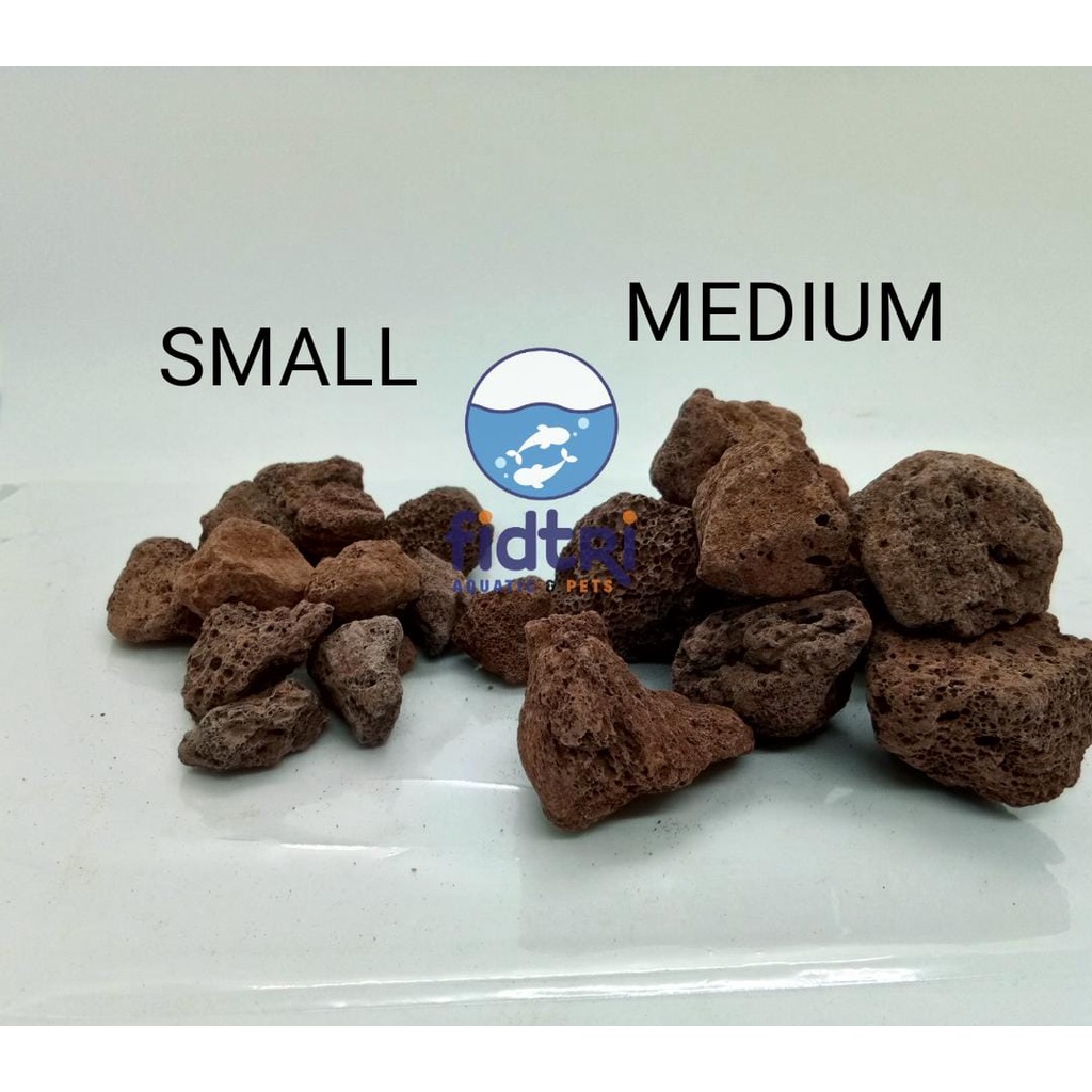 LAVA ROCK AQUARIUM BIOMEDIA AQUASCAPE FILTER HIASAN LARVA batu gunung