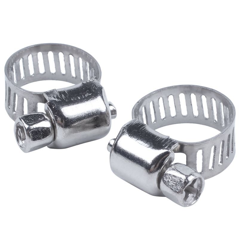10 Pcs Uxcell Stainless Steel 6mm to 12mm Pipes Tube Hose Clamps Clips
