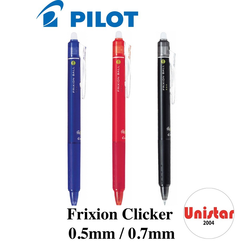 Stadion voorspelling Alabama Pilot FRIXION Erasable Gel Ink Pen / Refill 0.5 / 0.7 mm - (Black / Blue /  Red)