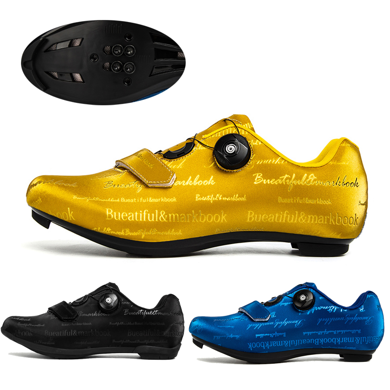 Golden cycling shoes Spd Mountain Bike Shoes Riding Equipment Cycling