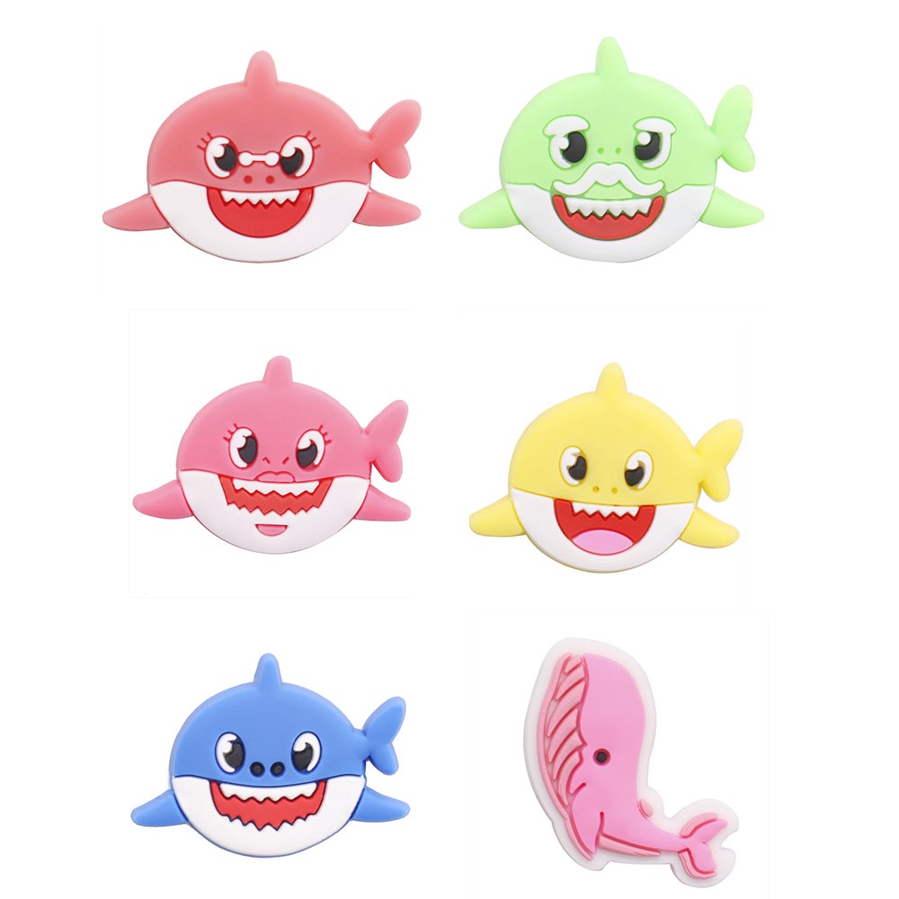 Baby Shark Fish Animals PVC Shoe Charms Clog Accessories Designer Shoe Decoration Fit Croc Jibbitz Ready Stock