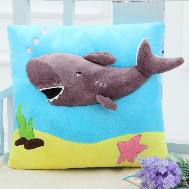 Creative Cartoon Shark Pillow Plush Decoration Children S Room Car