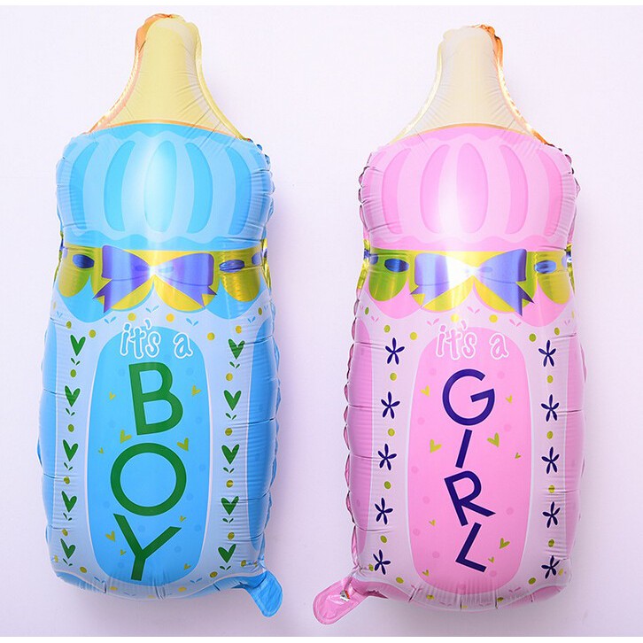 Baby Boy And Baby Girl Bottle Large Foil Balloon Shopee Malaysia