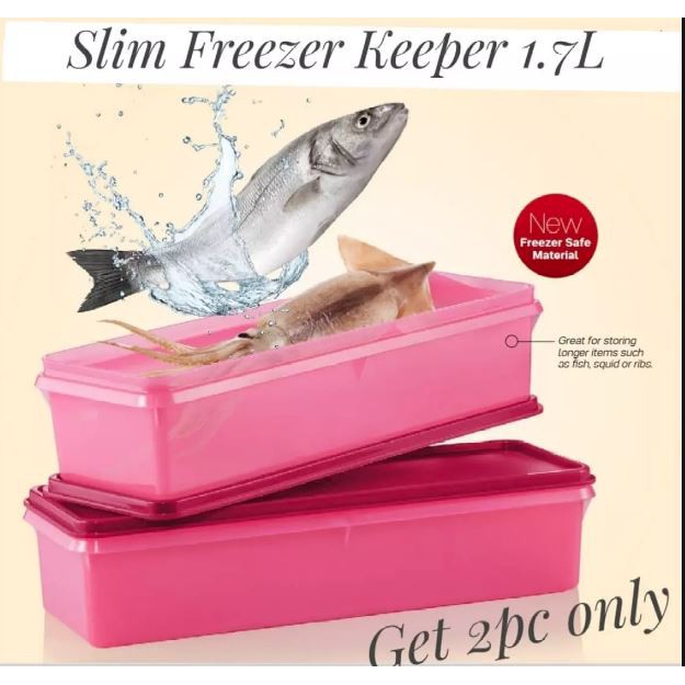 *READY STOK* TUPPERWARE FISH KEEPER 1.7L / SLIM FREEZER KEEPER