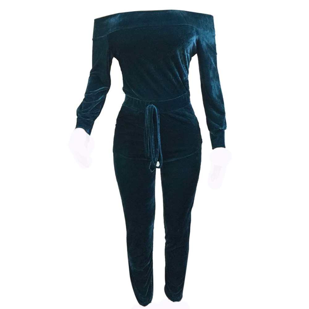 ladies velvet jumpsuit