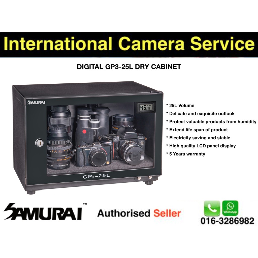 Samurai Digital Gp3 25l Dry Cabinet For Camera Lenses Videocam