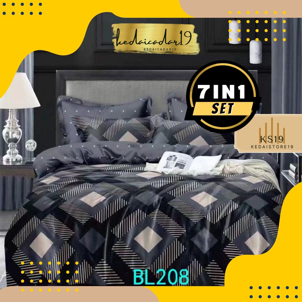 CADAR 5D CORAK 100 Cotton 7 In 1 1000TC High Quality Fitted Bedsheet