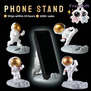 ⚡Ready Stock⚡Cute Astronaut Phone Stand Holder Resin Desktop Phone Grip 手機支架 Pemegang telefon