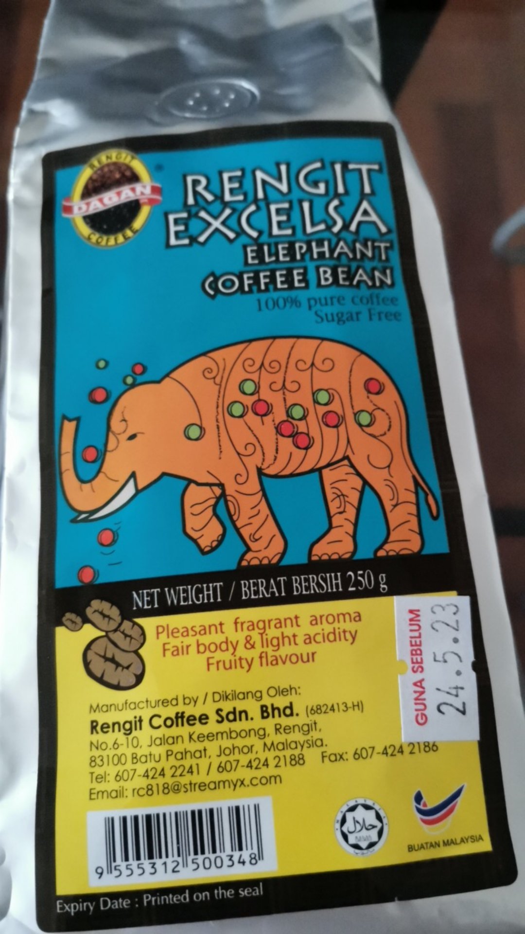 Rengit Elephant Coffee Single A 250 g  Shopee Malaysia