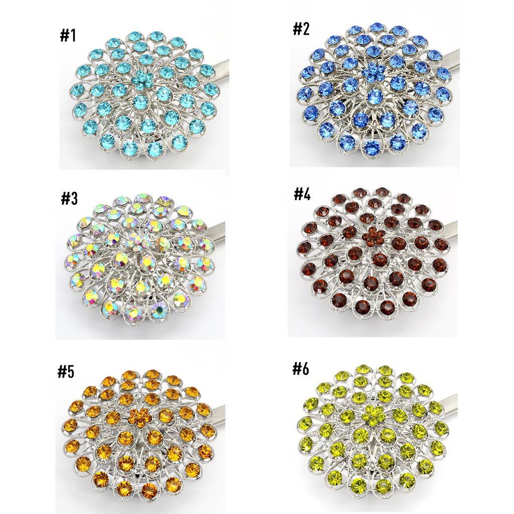 6 Color Magnetic Crystal Curtain Tiebacks Tie Backs Buckle Clips
