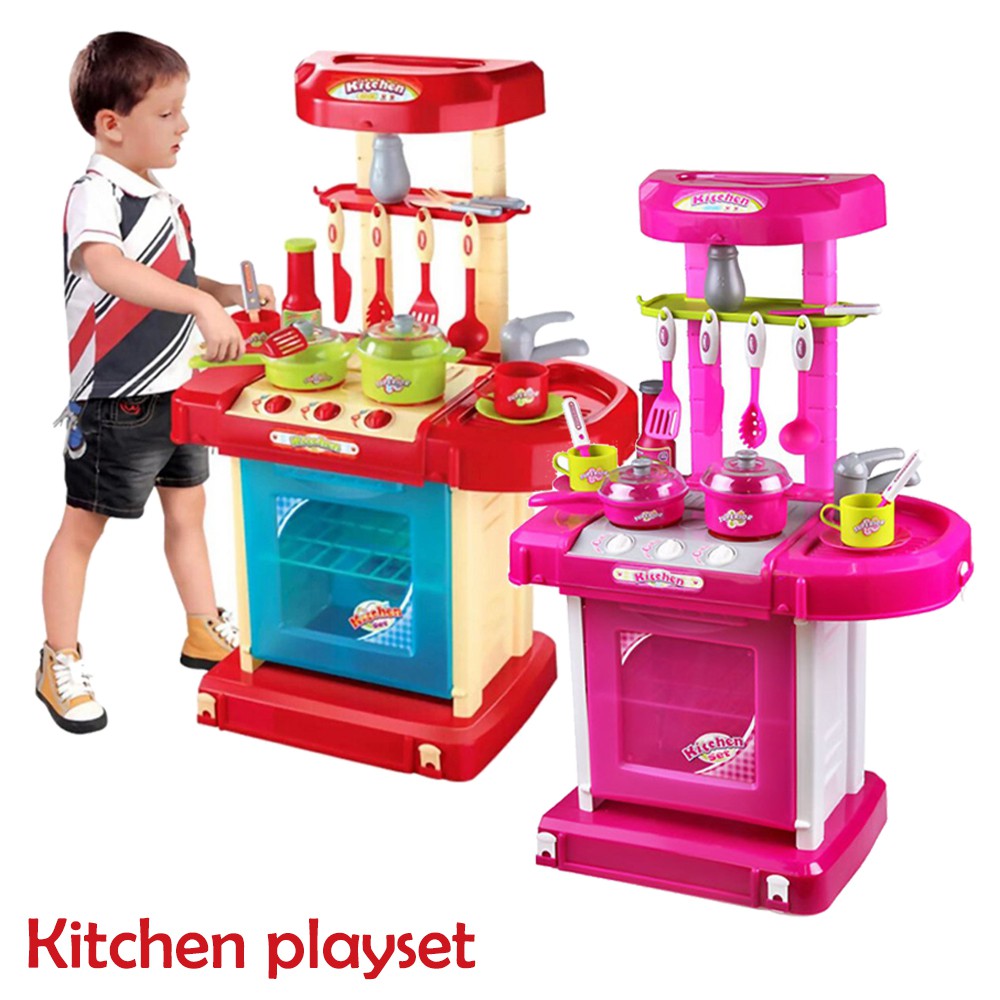 Children BIG Portable  Kitchen  Playset Shopee Malaysia