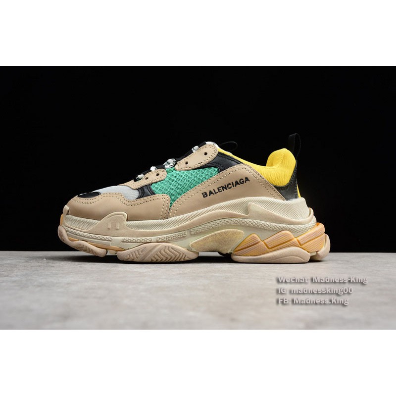 Balenciaga Synthetic Triple S Low Top Trainers in Navy Blue