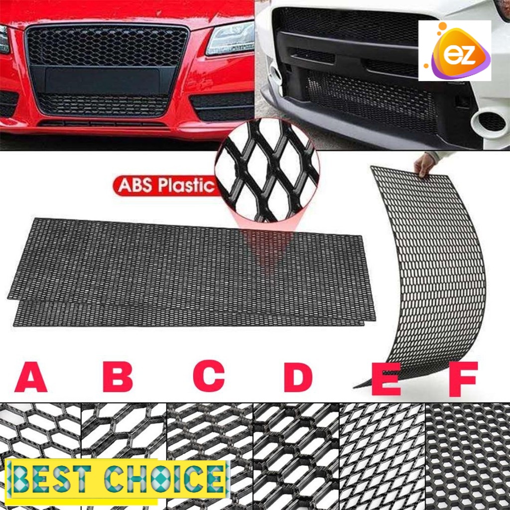 Grill bumper Universal Black ABS Plastic Racing Honeycomb Mesh Grill ...