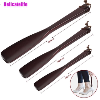 [Delicatelife] Craft Wooden Shoe Horn Dutch Wood Long Handle Shoehorn Lifter with Hanging Rope