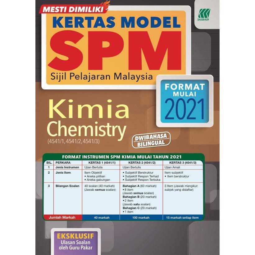 St | Sasbadi Buku Latihan - Kertas Model Spm Format Terkini 2021 Kimia ...