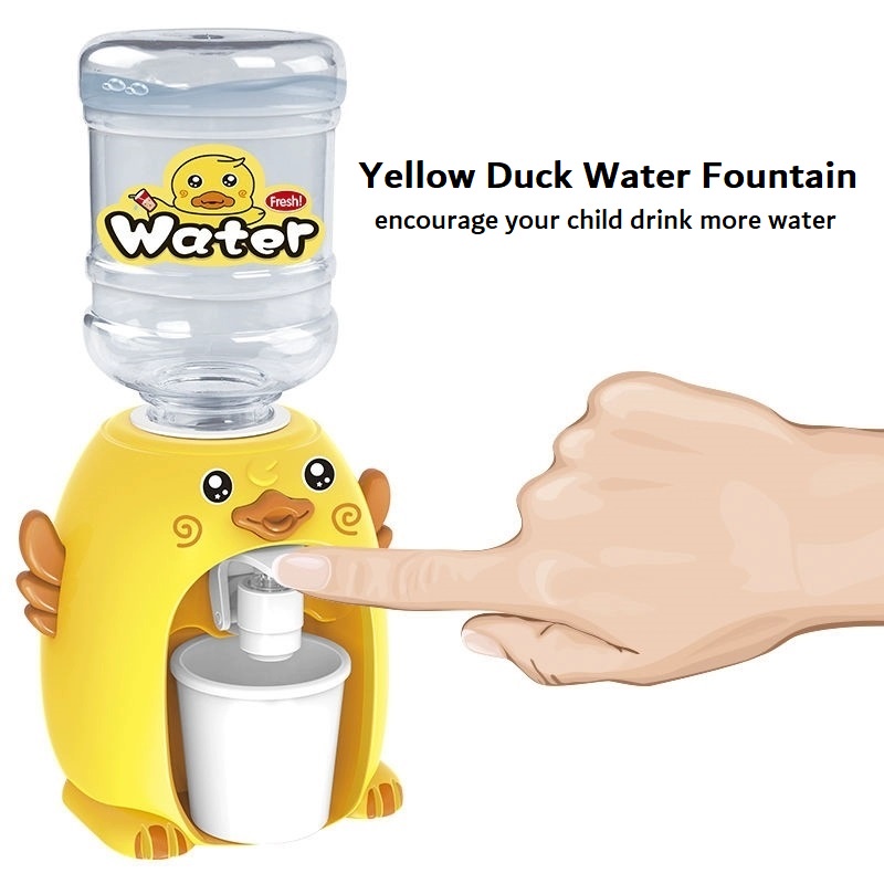 Children water dispenser Yellow Duck Water Fountain kids toy kitchen pretend play permainan dispenser air kanak kanak
