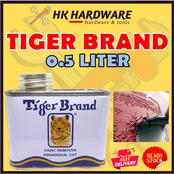 TIGER BRAND PAINT REMOVER FOR WOOD AND METAL PENANGGAL KIKIS BUANG CAT 0.5LITER Shopee Malaysia