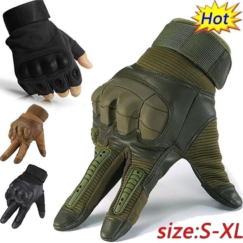 Outdoor Supplies Black L Army Combat Tactical Men Full Finger Anti-slip Military SWAT Soldier Gloves