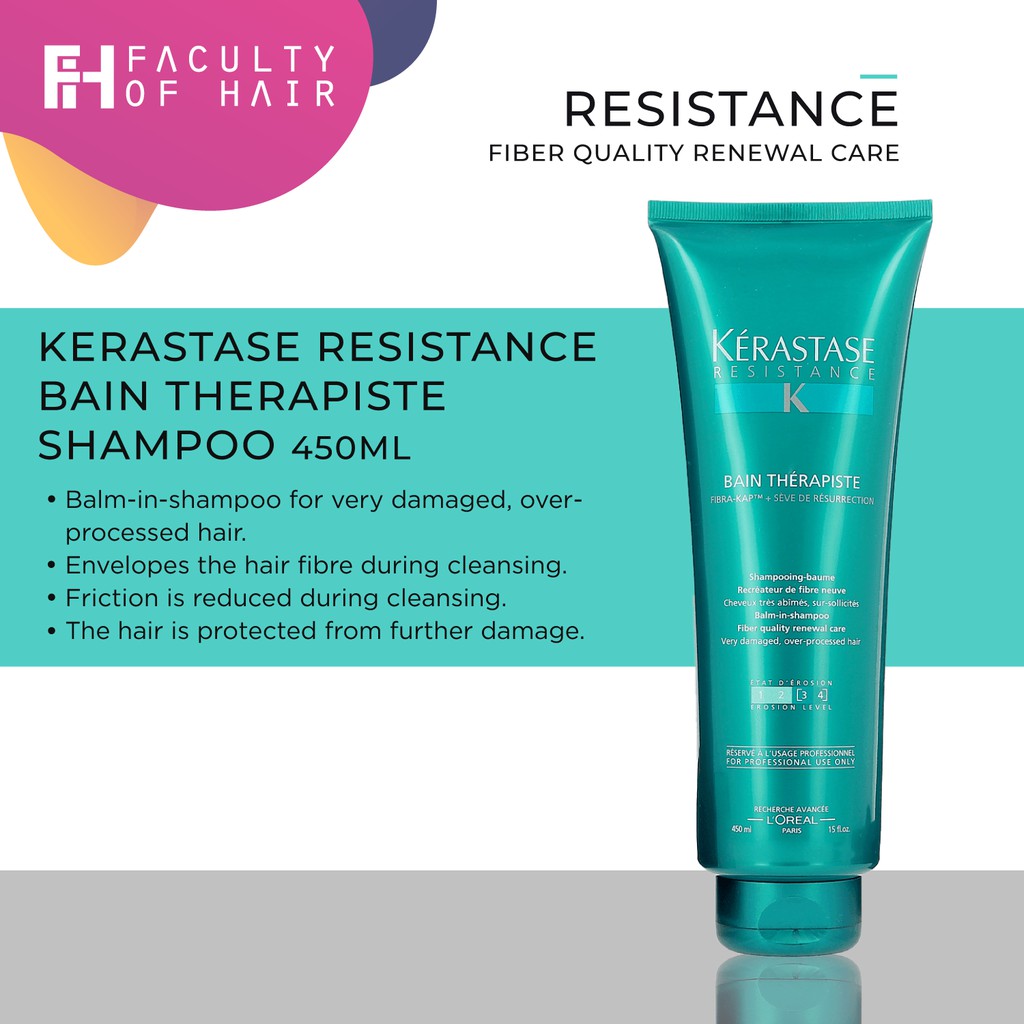 Kerastase Resistance Bain Therapiste Shampoo 450ml Shopee Malaysia