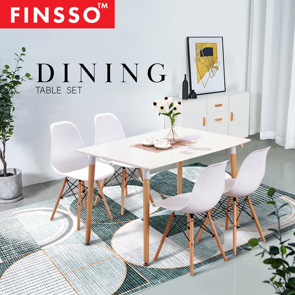 FINSSO: Creative Eames Simple Medium Sized Dining Table & Dining Chair