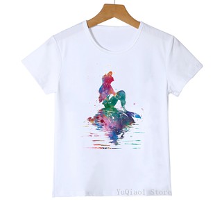 Summer Kids Cute Little Mermaid T Shirt Casual Short Sleeve Cartoon Shirt Children Fashion Harajuku Clothes Shopee Malaysia - 2019 mix kids boys girls roblox printing cartoon tee shirts casual bottoming shirt t shirt pullover halloween cosplay costumes cloth from