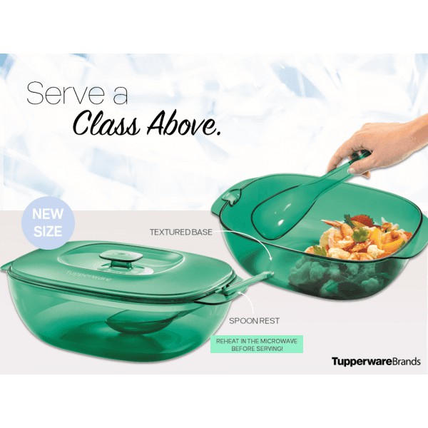 **New Size*Tupperware Crystalline Rice Server 2.5L With Spoon Microwaveable