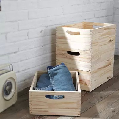 Solid Wood Storage Box Storage Box Wood Clothes Storage Large