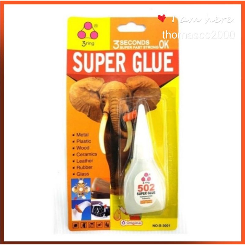 Buy 3 Ring Super Glue Super Glue 3 Second Gam Gajah 3 Saat 502 Seetracker Malaysia