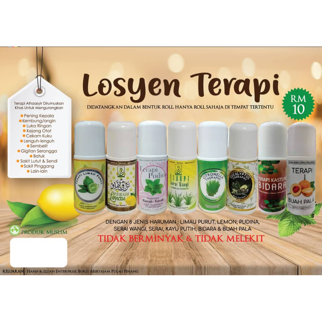 Buy Losyen Terapi Limau Perut Terapi Kayu Puteh Terapi Lemon Terapi Serai Wangi Terapi Kasturi Bidara Terapi Buah Pala Seetracker Malaysia