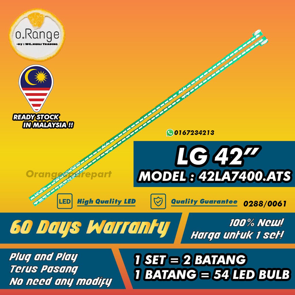 42LA7400.ATS LG 42" LED TV BACKLIGHT (LAMPU TV) LG 42 INCH LED TV BACKLIGHT 42LA7400