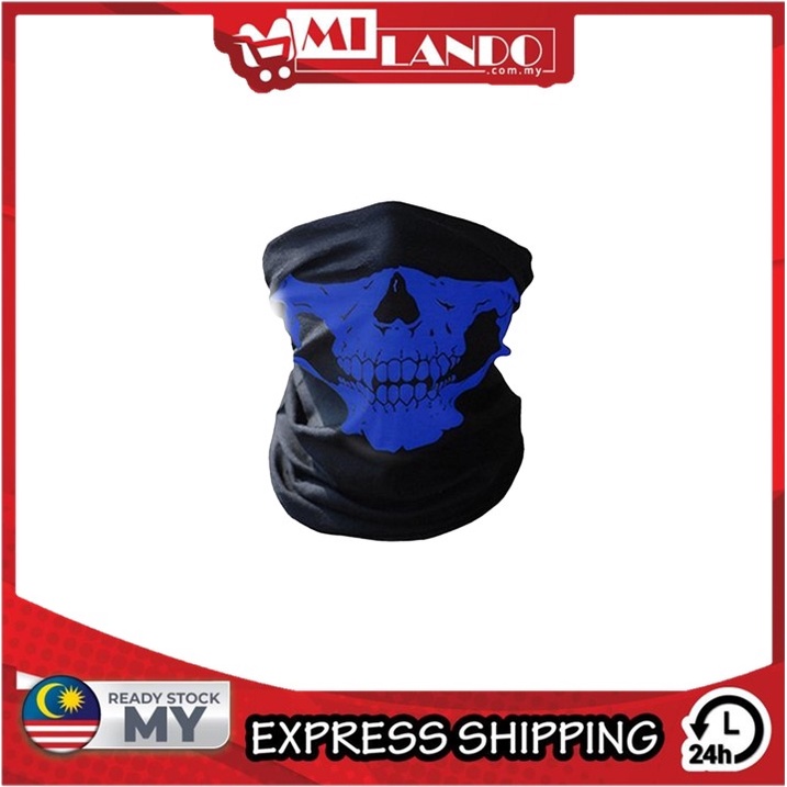 MILANDO Skull Mask Headscarf Riding Mask Warm Scarf Grab Foodpanda Halloween Prop Covid-19 Protection Mask (Type 1)