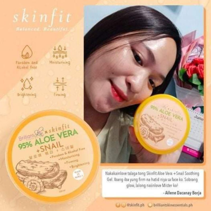 Skinfit Soothing Gel Aloevera+Snail 300g | Shopee Malaysia