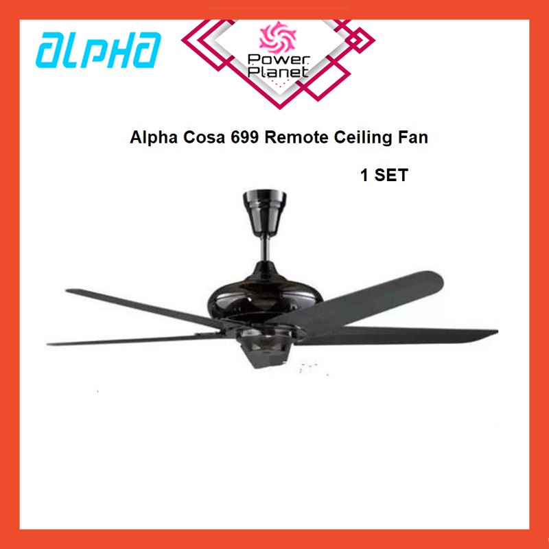 Alpha Cosa 699 56 Ceiling Fan With Remote Control Black Cosa 699